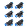 VekAuto Push to Connect Air Fittings 3/8"x1/4"x3/8" t Type Reducing