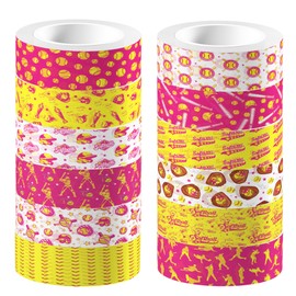JOINFANXIN 12 Rolls of Sports Theme Washi Tape, Red Yellow Softball Decorative Masking Tape Sticker for Note Taking Supplies, Scrapbooking, DIY Crafts, Gift Wrap Supplies