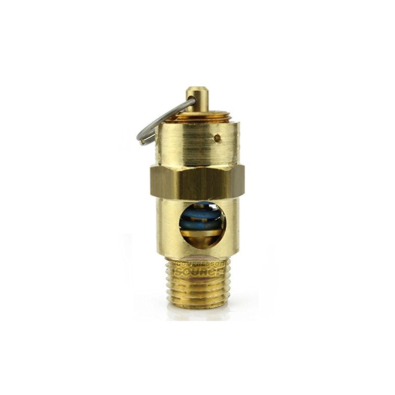 New 1/4" ASME Brass Safety relief Valve 75 PSI American