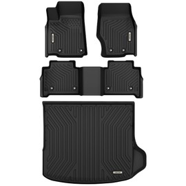 OEDRO Floor Mats Set for Jeep Grand Cherokee 2024 2023 2022 (Non L or WK), Custom Fit All Weather Front & Rear Row Trunk Liners Car Floor Mats Set