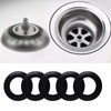5 Pack Silicone Sink Drain Bracket Seal Ring,Drainage Seal,Universal Drainage