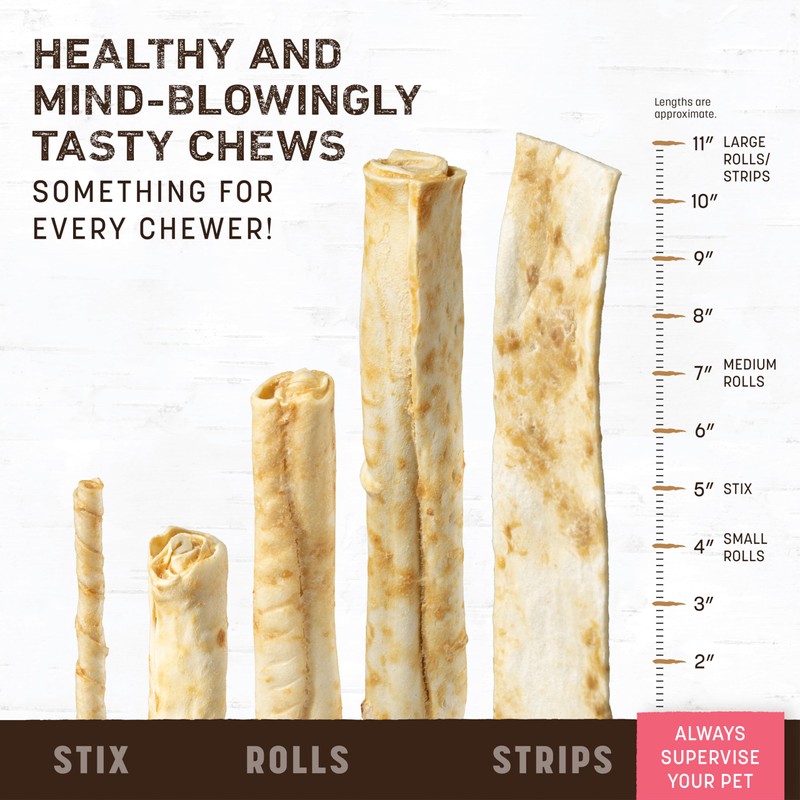 EARTH ANIMAL No Hide Large Salmon Flavored Natural Rawhide Free