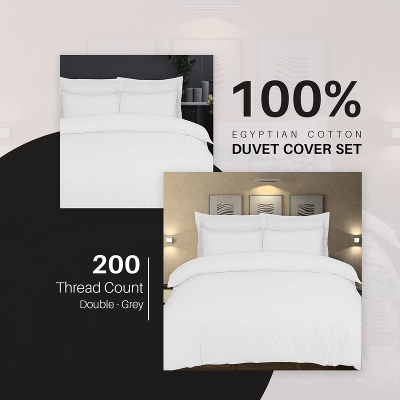 DTEX HOMES 100% Egyptian Cotton Duvet Quilt Cover Sets With
