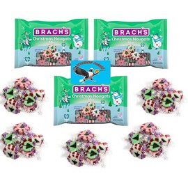 Nougats Mix Candy 30oz Total - Peppermint, Wintergreen and Cinnamon - Nearly two pounds of Sweet Chewy Christmas Holiday Stocking Stuffer Gifts