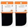 Singer 5-inch-by-5-inch Iron-On Patches, Black, 2 per Package (2 Pack)