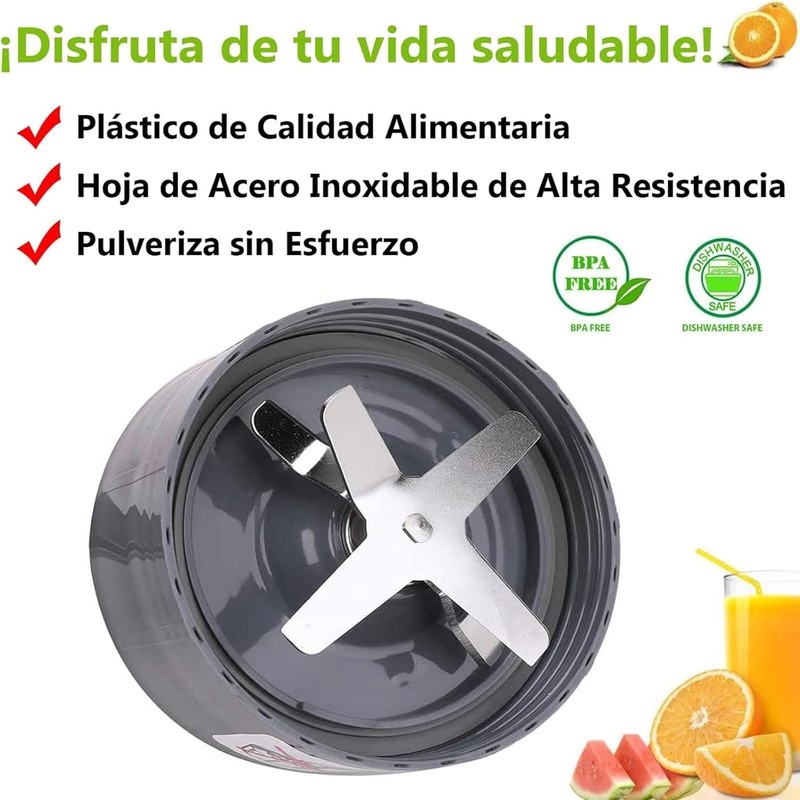 Cuchilla Mezcladora，Compatible con Licuadoras de 600W (forma de cruz)