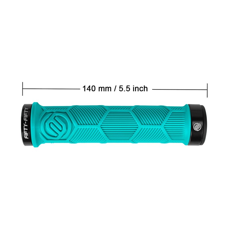 FIFTY-FIFTY Double Lock-On Mountain Bike Grips, Bicycle Handlebar Locking Grips,