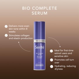 Senté Bio Complete Serum - Nighttime, Retinol-Based Facial Serum to Combat Dull and Aging Skin - 1.0 Fl Oz