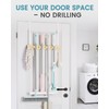 HULISEN Broom Holder Door Mount, Over the Door Broom and