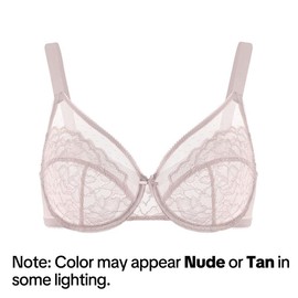 HSIA Enchante Floral Lace Plus Size Underwire Unlined Unpadded Minimizer Full Coverage Bra Women's Wear Comfortable Breathable Mesh Cup TikTokShopBacktoSchool:_Dark Pink_48DDD