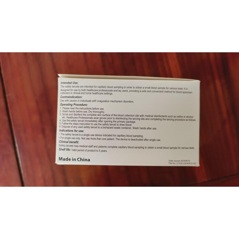 Safety Lancet - Retractable, Push Button Activation, Pack of 100,