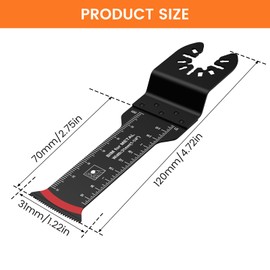 Oscillating Saw Blades 10 Pieces, Multitool Saw Blades, Bi-Metal, for Cutting Metal, Wood Nails, Screws, Universal Quick Change Oscillating Accessories