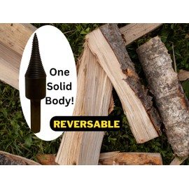 TomsRiDICKulousThings.com One Piece Wood Splitter for Battery Hand held Drills, Made with one Solid Body, Splitting Wood for fire, Camping, Cooking with Simple Light Duty to Make kindling Wood