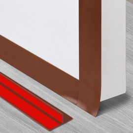 T-Shaped Silicone Seal Strip for Door & Windows Gaps,Weather Stripping Door Seal Strip，20Ft Door Draft Stopper for Side of Door (Brown)