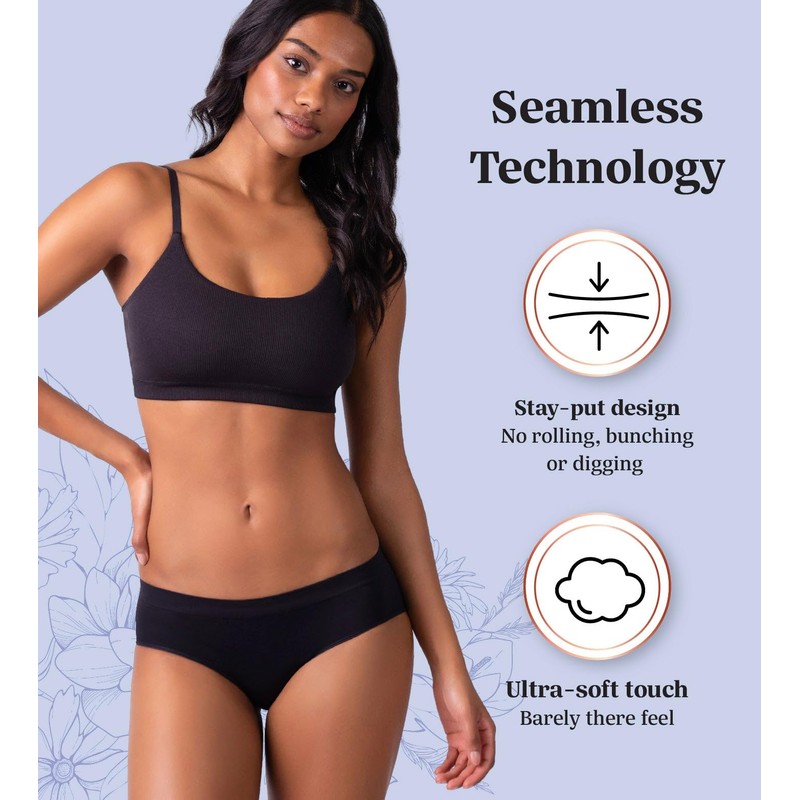 Attributes 7 Pack Seamless Briefs, Multipack E, X-Large