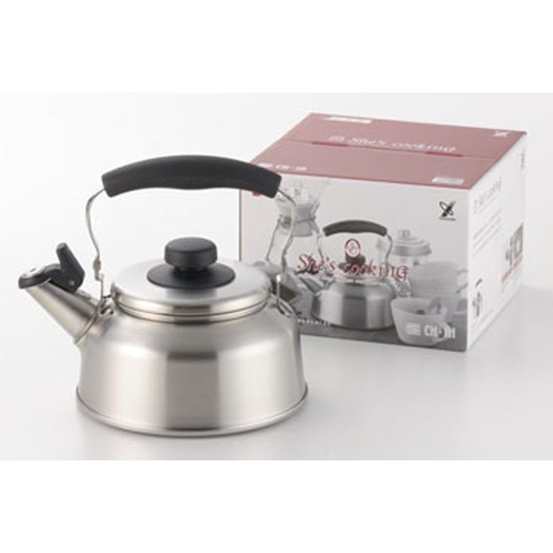 Yoshikawa Tsubame Sanjo YJ1296 Stainless Steel Whistling Kettle, 54 fl