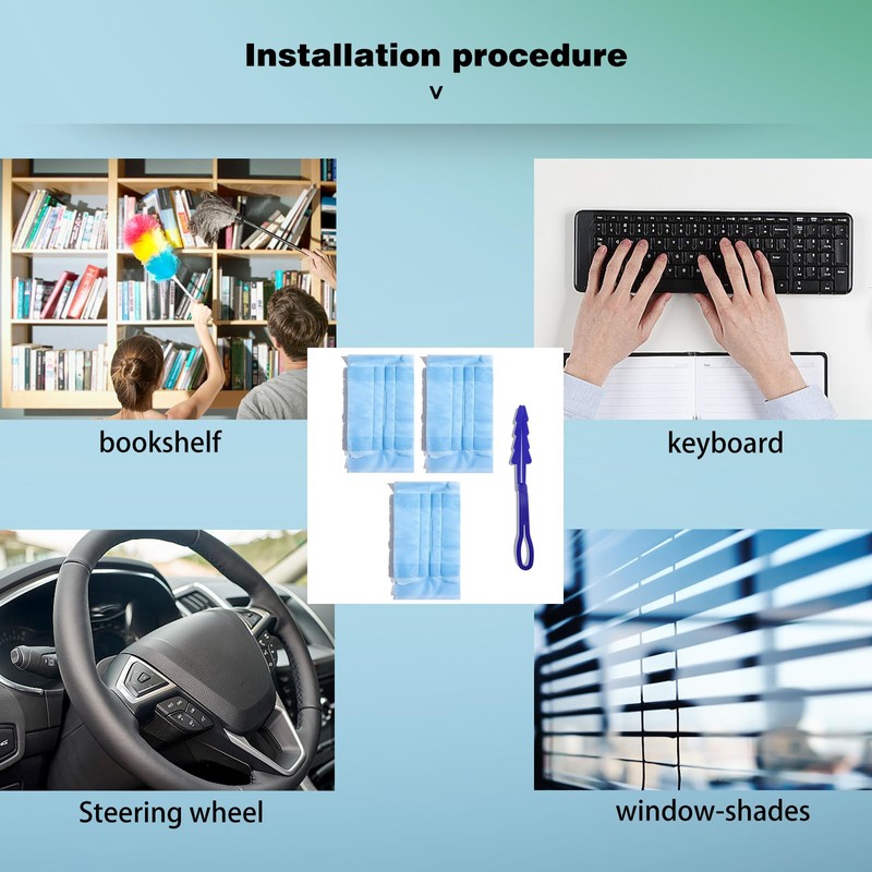 ZALHIN Duster, 2 Extender Handle with 30 Pieces Fluffy Dusters