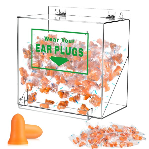 Nuanchu Nuanchu 100 Pairs Ear Plugs with Earplug Acrylic Dispenser