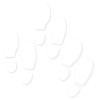 Decooo.be 6 Footprints of Steps (Shoe Prints) Wall Sticker (White)