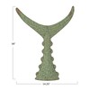 Creative Co-Op Distressed Metal Tuna Tail Accent Decor, Aqua