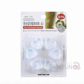 Funny Heart Small Door Handle Bumper (6 Pcs) - Door Slam & Ding Protector Pad Door Scratch Prevention 2ea