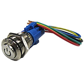 Built-in LED Illumination! Embedded Push Switch [Red] ac325-01