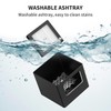Rechargeable Mini Ashtray with Lid,Detachable Ash tray with Lighter,Aluminum Smokeless