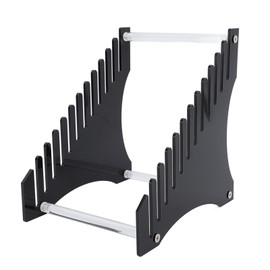 Record Storage Holder 12 Slots Acrylic Vinyl Record Organizer Easy Assembly Access Record Stand for Music Collection Album Black