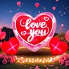 KOOY 6FT Long Valentine Inflatables Outdoor Decorations Heart Inflatable with