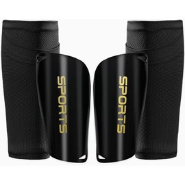 BUYUP Kids Youth Soccer Shin Guards, Shin Pads and Shin Guard Sleeves for 3-15 Years Old Boys and Girls for Football Games, EVA Cushion Protection Reduce Shocks and Injuries