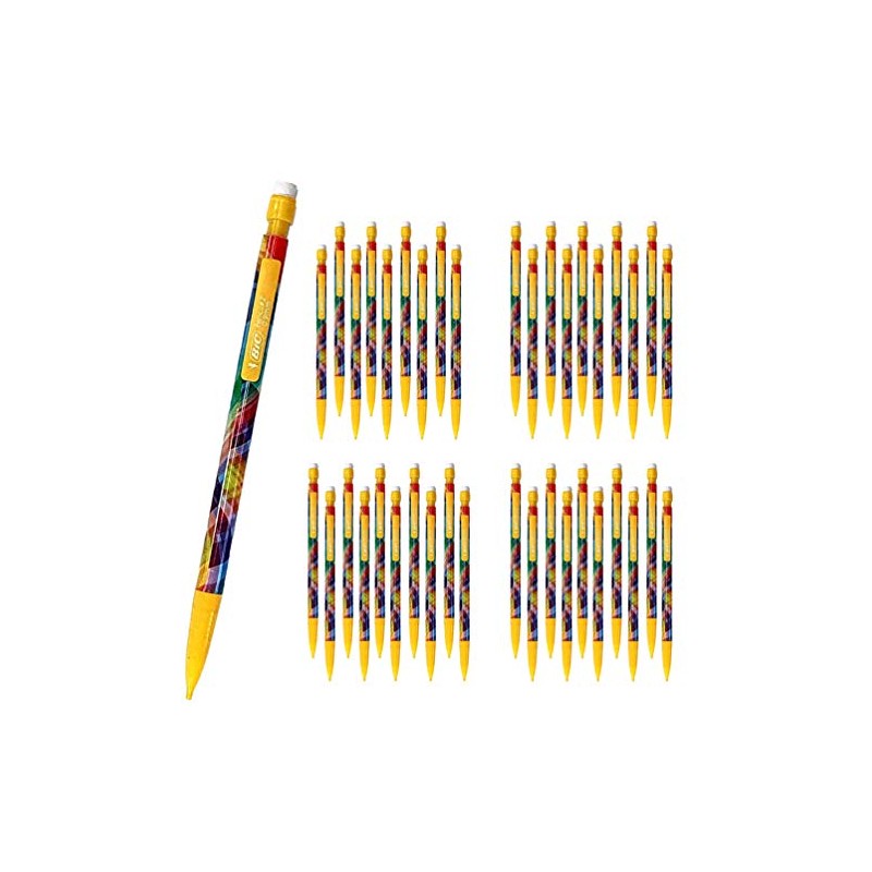 40 x BIC Matic Mechanical Pencils #2 with Eraser, HB,