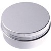 Silver Aluminium Refillable Containers, Empty Tin Jars Round Storage Bottles