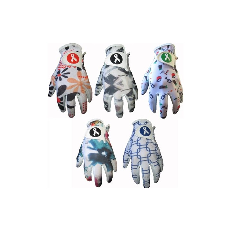 5 Ladies Fashion Designs Cabretta Leather Golf Gloves Gator (Small)