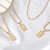 Layered Initial Necklaces for Women, 14K Gold Plated Layering Snake