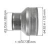 5" to 3" Inch Galvanized Steel Round Duct Reducer -