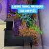 TOBEOME Aquarium Underground Corner Tunnel,Fish & Shrimp Hideout for Aquariums,