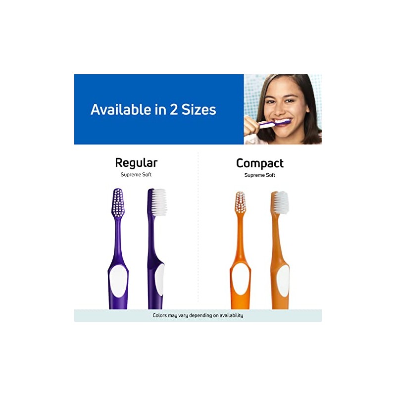 Cepillo de dientes TePe Supreme, Suave, 3 ud., eliminación de