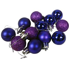 Toyland Satz von 12 PURPURROTER Weihnachten-Dekoration des Kitsches-30mm (DP101)
