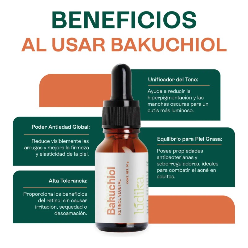 Bakuchiol Retinol Vegetal Activo Antiedad Antioxidante 10g