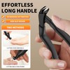 ZIZZON Ergonomic Non-Slip Long Handle Nail Clippers for Seniors –