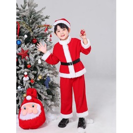 Lalapala Santa Cosplay, Costume, Children, Christmas, Santa Clothes, Santa Claus, Cosplay, Cute, Warm, Kids Costume, Santa Costume, Girls, Boys, Hat Included, Fluffy, Parties, Cultural Festivals