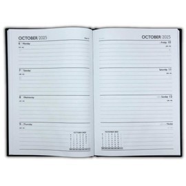 2025-2026 A5 WTV Academic Case bound Diary - Hardback A5 Week To View Diary for Year Planner for Business, Office, Home, Appointments (Blue)