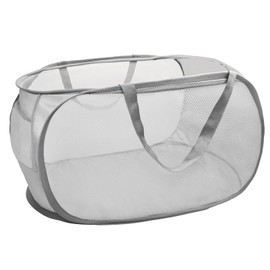 Vybiekr Upgraded Collapsible Laundry Baskets, Durable Pop Up Laundry Hamper, 4th Generation Mesh Laundry Bags with Reinforced Handles & Side Pocket for Laundry, Home Storage, Bathroom, Travel, Dorm