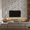 Yipscazo 10 Sheets Wood Grain Herringbone Peel and Stick Backsplash