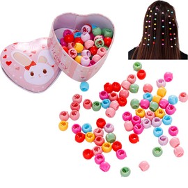 80 Pcs Mini Hair Claw Clips Small Dreadlocks Beads Cuffs Hair Braider for Teen Girls Kids Hair Braiding Tool