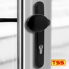 TSS Black UPVC Door Handle Pair Set, Sprung, 92mm PZ