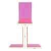 OSCO Acrylic Bookends with Clear Rubber Pads Non Slip, Stylish