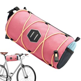 Handlebar Bags for Bicycles - Front Bar Saddle Bag | Cylinder Storage, Tool Carrying Case with Reflective Strips, Portable Cycling Accessories for Adults