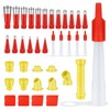 KACNON Stainless Steel Sealing Nozzle, 38 Pieces Universal Integrated Rubber