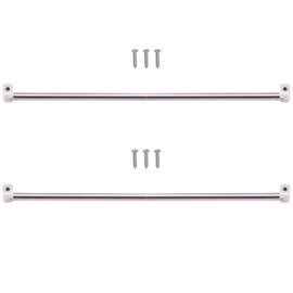 YYST Type A 39.5" Sash Curtain Rod for Top & Bottom Doors & Sidelights Window Curtain Rod Sash Curtain Rod Petite Café Rods W Screws -White (2)